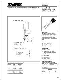 CR02AM-8 datasheet: 400V, 0.2A low power SCR CR02AM-8