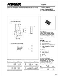 CR08AS-12 datasheet: 600V, 0.8A low power SCR CR08AS-12