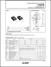 CR8PM-12 datasheet: 600V, 8A low power SCR CR8PM-12