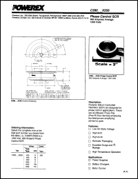 C380CX555 datasheet: 300V, 300A phase control single thyristor C380CX555