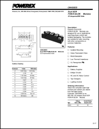 CM430855 datasheet: 800V, 55A phase control dual scr thyristor CM430855
