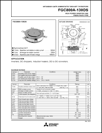 FGC800A-130DS datasheet: 6500V, 800A general purpose symmetrical thyristor FGC800A-130DS