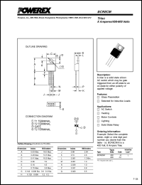 BCR8CM-12 datasheet: 600V, 8A triac BCR8CM-12