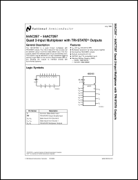 M54AC257SFA-RH datasheet: Quad 2-Input Multiplexer with TRI-STATE Outputs M54AC257SFA-RH