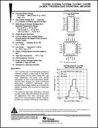 TLC27M4AIDR datasheet:  LINCMOS(TM) PRECISION QUAD OPERATIONAL AMPLIFIER TLC27M4AIDR