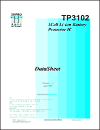 TP3102 datasheet: 1 cell Li-ion battery protector IC TP3102