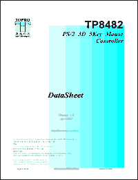 TP8482AM datasheet: PS/2 3D 5key mouse controller. TP8482AM