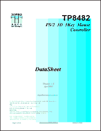 TP8482AP datasheet: PS/2 3D 5key mouse controller. TP8482AP