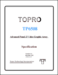 TP6508 datasheet: Advanced panel-2 video graphic array. TP6508