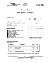CHM2179a-99F/00 datasheet: W-band mixer CHM2179a-99F/00