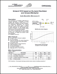 CHV2242a-99F/00 datasheet: Q-band VCO based on Ku-band oscillator and Q-band multiplier CHV2242a-99F/00