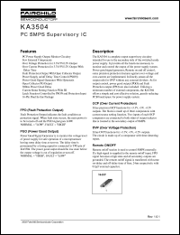 KA3504 datasheet: PC SMPS supervisory IC, 3.3V/5V/12V output KA3504