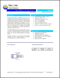 BL1084T-ADJ datasheet: Adjustable 7.5A low dropout voltage regulator BL1084T-ADJ