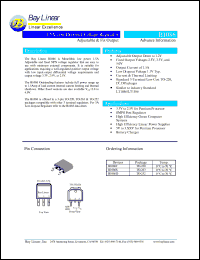B1086T-ADJ datasheet: Adjustable 1.5A low dropout voltage regulator B1086T-ADJ