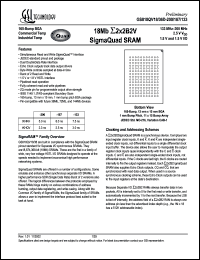 GS818QV36D-250I datasheet: 250MHz 512K x 36 18MB sigmaQuad SRAM GS818QV36D-250I