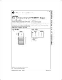 54AC540MDA datasheet: Octal Buffer/Line Driver with TRI-STATE Outputs 54AC540MDA