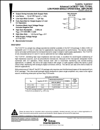 TLV2731IDBVR datasheet:  SINGLE LINCMOS(TM) RAIL-TO-RAIL LOW-POWER OPERATIONAL AMPLIFIER TLV2731IDBVR