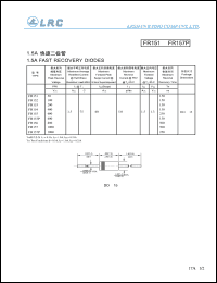 FR157 datasheet: 1000 V, 1.5 A, fast recovery diode FR157