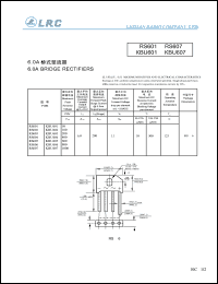 RS605 datasheet: 600 V, 6 A, bridge rectifier RS605