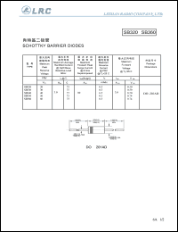 SB320 datasheet: 20 V,  3 A, schottky barrier diode SB320