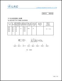 SS16 datasheet: 60 V,  1 A, schottky SMA diode SS16