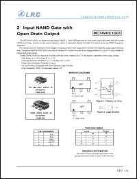 MC74VHC1G03DTT1 datasheet: 2-input NAND gate MC74VHC1G03DTT1