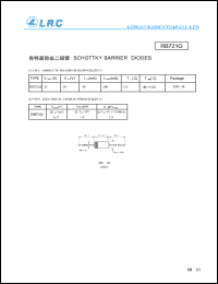 RB721Q datasheet: 25 V, schottky barrier diode RB721Q