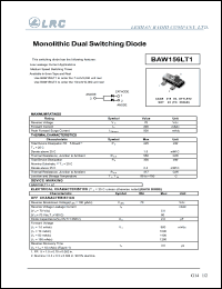 BAW156LT1 datasheet: 70 V,  monolithic dual switching diode BAW156LT1