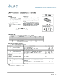 BB149 datasheet: 30 V,  VHF variable capacitance diode BB149