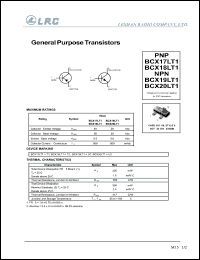 BCX19LT1 datasheet: 45 V, NPN general purpose transistor BCX19LT1