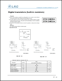 DTA124EKA datasheet: 50 V, digital transistor DTA124EKA