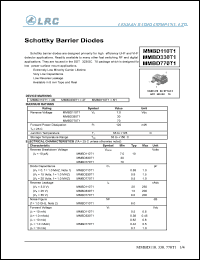 MMBD110T1 datasheet: 7 V, schottky barrier diode MMBD110T1