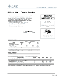 MMBD701LT1 datasheet: 70 V, silicon hot-carrier diode MMBD701LT1