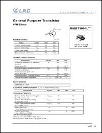MMBT3904LT1 datasheet: 40 V, general purpose transistor MMBT3904LT1