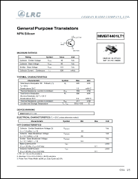 MMBT4401LT1 datasheet: 40 V, general purpose transistor MMBT4401LT1