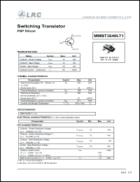 MMBT3640LT1 datasheet: 12 V, switching transistor MMBT3640LT1