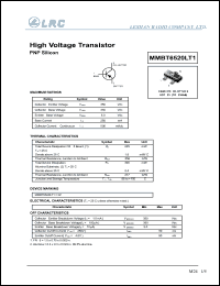 MMBT6520LT1 datasheet: 350 V, high voltage transistor MMBT6520LT1