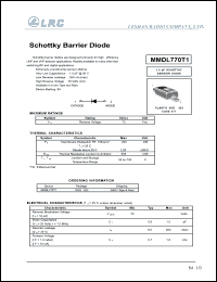 MMDL770T1 datasheet: 70 V, schottky barrier diode MMDL770T1