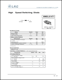 MMDL914T1 datasheet: 100 V, high-speed switching diode MMDL914T1