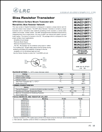 MUN2214RT1 datasheet: 50 V, bias resistor transistor MUN2214RT1