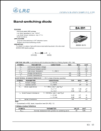 BA891 datasheet: 35 V, band-switching diode BA891