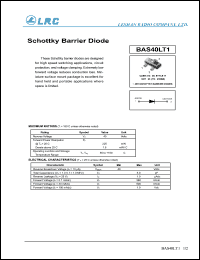 BAS40LT1 datasheet: 40 V, schottky barrier diode BAS40LT1