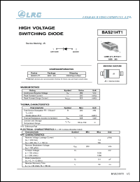 BAS21HT1 datasheet: 250 V, high voltage switching diode BAS21HT1