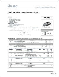 BB179 datasheet: 30 V, VHF variable capacitance diode BB179