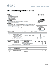 BB182B datasheet: 34 V, VHF variable capacitance diode BB182B