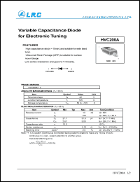 HVC200A datasheet: 32 V,  variable capacitance diode HVC200A