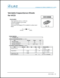 HVC355B datasheet: 15 V,  variable capacitance diode HVC355B