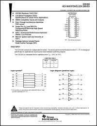 CDC204N datasheet:  6-BIT INVERTER / CLOCK DRIVER CDC204N