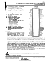 CDC925DL datasheet:  133-MHZ CLOCK SYNTHESIZER/DRIVER FOR PC MOTHERBOARDS WITH 3-STATE OUTPUTS CDC925DL