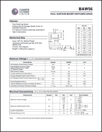 BAW56 datasheet: 100 V,dual  surface mount switching diode BAW56